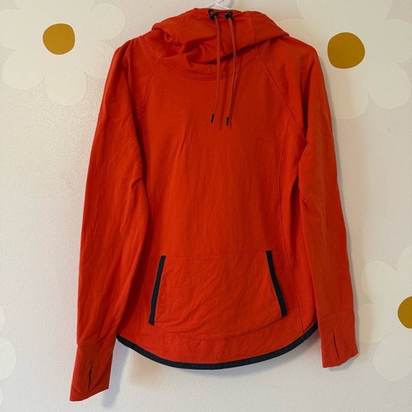 Tops - Women's Red Hoodie Sweatshirt